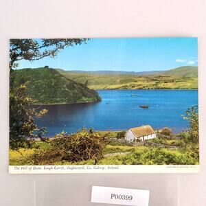 Hill of Doon Lough Corrib Oughterard Co Galway Ireland John Hinde 1960s Postcard